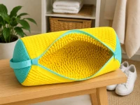 Verk 27763 Ochranný vak na praní obuvi z mikrovlákna 39 x 19 cm, žlutý