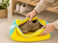Verk 27763 Ochranný vak na praní obuvi z mikrovlákna 39 x 19 cm, žlutý