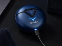 Verk 27803 Mini elektrický holicí strojek s LED displejem, USB‑C, modrý