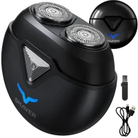 Verk 27803 Mini elektrický holicí strojek s LED displejem, USB‑C, černý