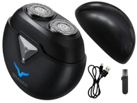 Verk 27803 Mini elektrický holicí strojek s LED displejem, USB‑C, černý