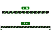 DIVODV 27924 Zahradní flexi hadice 7 - 15 m, pistole 7 v 1, černo-zelená