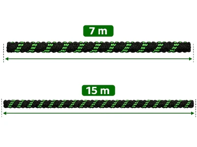 DIVODV 27924 Zahradní flexi hadice 7 - 15 m, pistole 7 v 1, černo-zelená