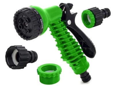 DIVODV 27924 Zahradní flexi hadice 7 - 15 m, pistole 7 v 1, černo-zelená