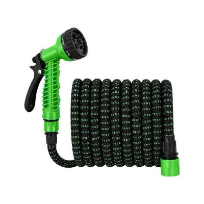 DIVODV 27924 Zahradní flexi hadice 12,5 - 30 m, pistole 7 v 1, černo-zelená