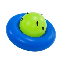 KIK KX2772 Nafukovací balanční houpačka s 6 úchyty, pro 3 děti, zeleno-modrá