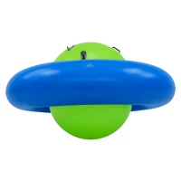 KIK KX2772 Nafukovací balanční houpačka s 6 úchyty, pro 3 děti, zeleno-modrá