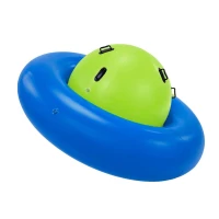 KIK KX2772 Nafukovací balanční houpačka s 6 úchyty, pro 3 děti, zeleno-modrá