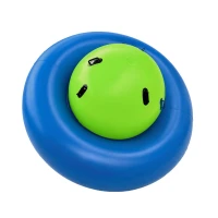 KIK KX2772 Nafukovací balanční houpačka s 6 úchyty, pro 3 děti, zeleno-modrá