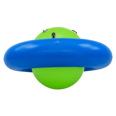 KIK KX2772 Nafukovací balanční houpačka s 6 úchyty, pro 3 děti, zeleno-modrá