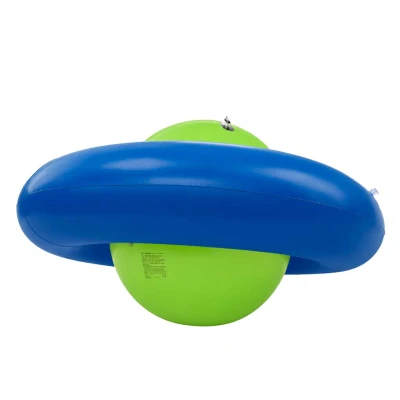 KIK KX2772 Nafukovací balanční houpačka s 6 úchyty, pro 3 děti, zeleno-modrá