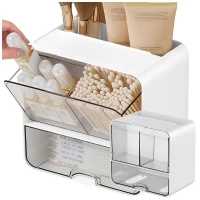 Verk 27668 Nástenný kozmetický organizér 17 x 16 x 11 cm, biely