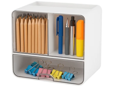 Verk 27668 Nástenný kozmetický organizér 17 x 16 x 11 cm, biely
