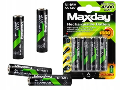 Verk 02044 Nabíjecí baterie AA R6, Ni-MH 1,2 V, 4800 mAh, 4 ks