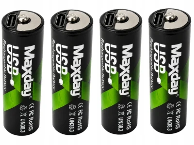 Verk 02046 Nabíjateľné batérie AA Li-Ion 1,5 V, 2200 mWh, 4 ks, USB-C