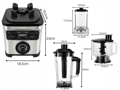 Verk 07501 Multifunkčný kuchynský mixér 3000 W, nádoby 2 500 ml + 600 ml, 8 v 1