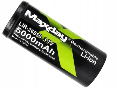 Verk 02053 Nabíjateľná batéria 26650, 5000 mAh, 3,7 V, Li-Ion, 1 ks