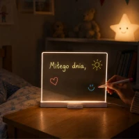 Verk 12434 Akrylová LED světelná tabule na psaní s USB nabíjením + 7x fix