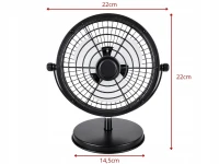 Verk 16043 Stolní USB ventilátor 4 W, 22 cm, černý