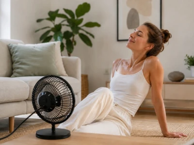 Verk 16043 Stolní USB ventilátor 4 W, 22 cm, černý