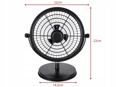 Verk 16043 Stolní USB ventilátor 4 W, 22 cm, černý