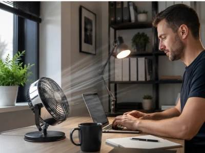 Verk 16043 Stolní USB ventilátor 4 W, 22 cm, černý