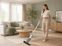 Verk 27741 Bezdrôtový mop s stierkou na okná 2 v 1, 2000 mAh, šedo-biely