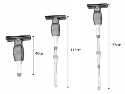 Verk 27741 Bezdrôtový mop s stierkou na okná 2 v 1, 2000 mAh, šedo-biely