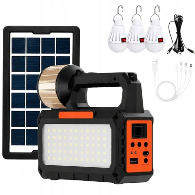Verk 08385 Solární kempingová LED svítilna s rádiem, Bluetooth, 5 v 1