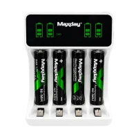 Verk 02052 Nabíječka USB-C pro AA/AAA baterie, LED + 4x baterie AAA