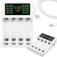 Verk 02055 Rychlonabíječka na baterie AA/AAA s USB-C s LED indikací