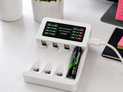 Verk 02055 Rychlonabíječka na baterie AA/AAA s USB-C s LED indikací