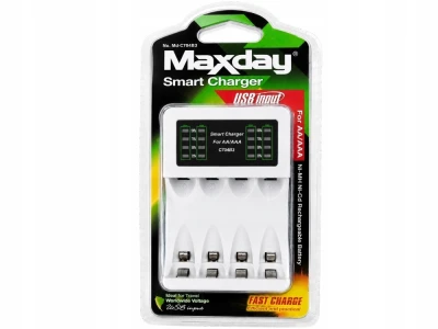 Verk 02055 Rychlonabíječka na baterie AA/AAA s USB-C s LED indikací