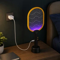 Verk 24668 Elektrický UV lapač hmyzu, 2 režimy, USB, černo-žlutý