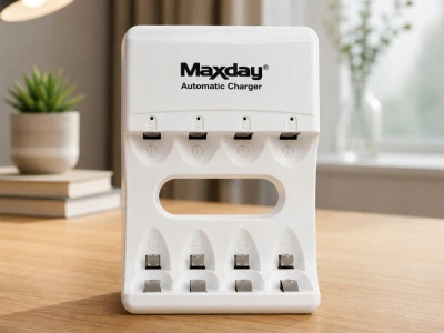 Verk 02054 Nabíječka na baterie AA/AAA s USB-C se 4 sloty a LED indikací