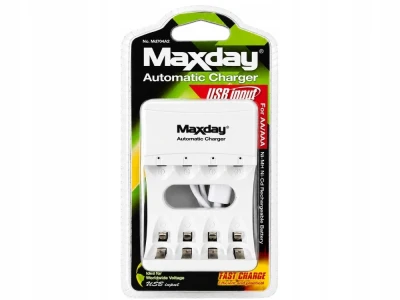 Verk 02054 Nabíječka na baterie AA/AAA s USB-C se 4 sloty a LED indikací