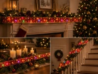 Verk 27712 LED svetelná stuha na vianočný stromček, 4 m, 40 LED, červená