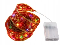 Verk 27712 LED svetelná stuha na vianočný stromček, 4 m, 40 LED, červená