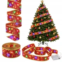 Verk 27712 LED svetelná stuha na vianočný stromček, 4 m, 40 LED, červená