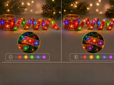 Verk 27712 LED svetelná stuha na vianočný stromček, 4 m, 40 LED, červená