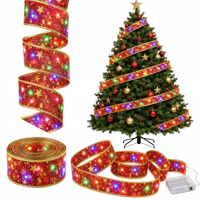 Verk 27712 LED svetelná stuha na vianočný stromček, 4 m, 40 LED, červená