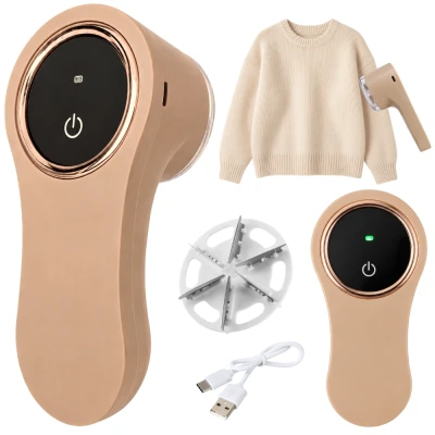 Verk 27764 Akumulátorový odstraňovač chumáčikov, 8 W, USB-C, hnedý