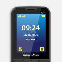 Kruger&Matz KM0924-4G Telefón pre seniorov Simple 924, Dual SIM, Bluetooth, čierny