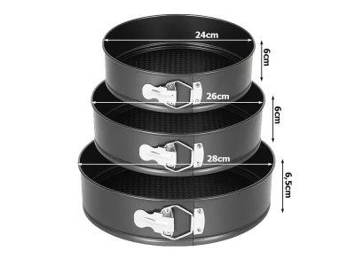 Verk 07448 Sada forem na dort kulaté 24 / 26 / 28 cm, 3 ks