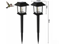 Verk 12399 Solárne záhradné lampy so senzorom súmraku, sada 2 ks