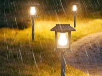 Verk 12399 Solárne záhradné lampy so senzorom súmraku, sada 2 ks