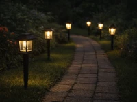Verk 12399 Solárne záhradné lampy so senzorom súmraku, sada 2 ks