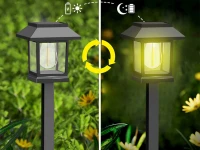 Verk 12399 Solárne záhradné lampy so senzorom súmraku, sada 2 ks