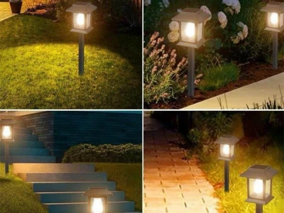 Verk 12399 Solárne záhradné lampy so senzorom súmraku, sada 2 ks