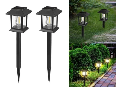 Verk 12399 Solárne záhradné lampy so senzorom súmraku, sada 2 ks